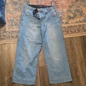 Casual Ankle Crop Jeans - Light Blue